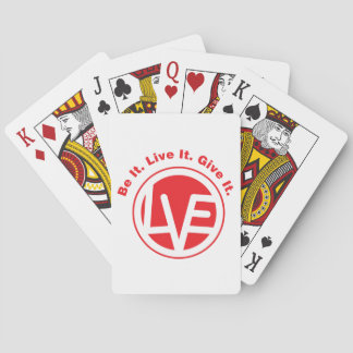 Cartes de jeu standard d'emblème d'amour