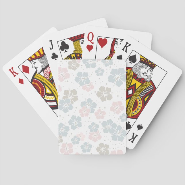 Cartes de jeu Sweet Rose et Bleu Floral (dos)