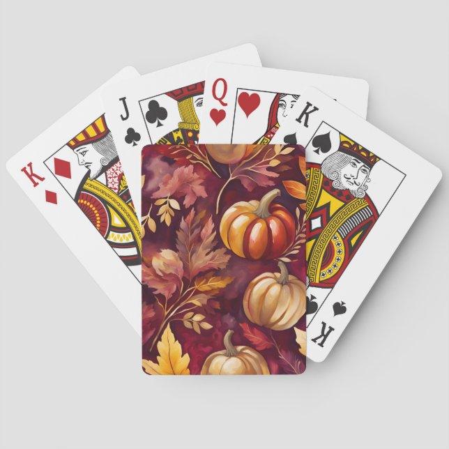 Cartes de jeu Thanksgiving (dos)