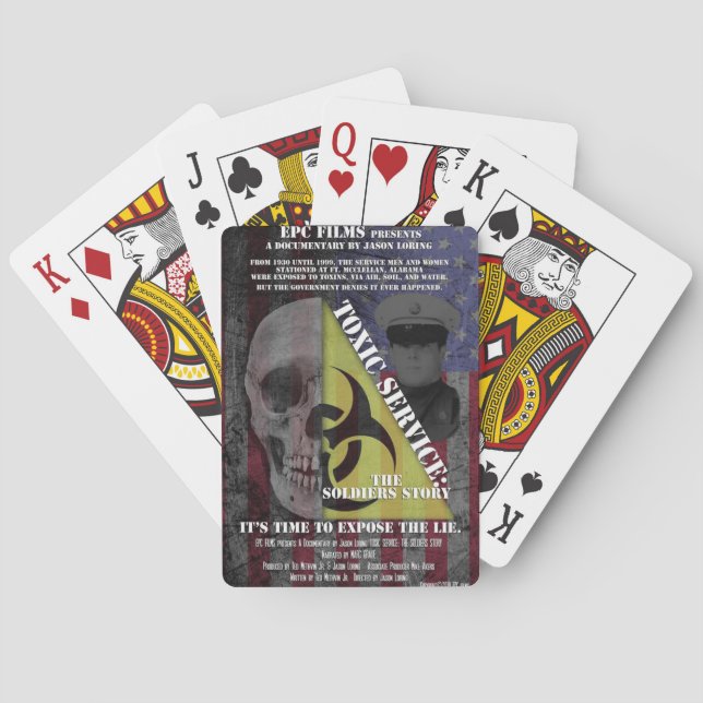 Cartes de jeu toxiques de service (dos)