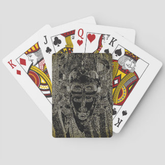 Cartes de jeu tribales de vaudou - magie noire