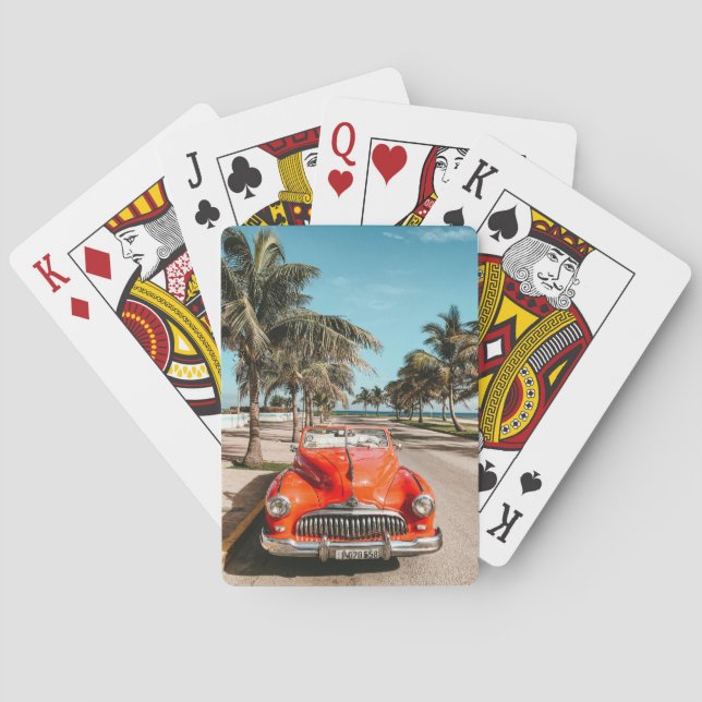 CARTES DE JEU TROIPIQUES CLASSIQUES DE LA VOITURE (dos)