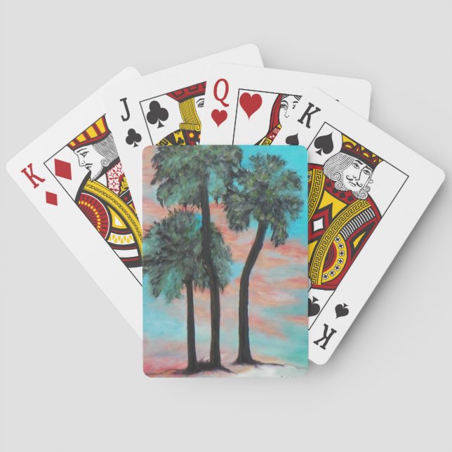 Cartes de jeu TROPICALES du COUCHER DU SOLEIL II (dos)