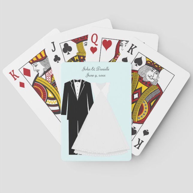 Cartes de jeu Tux et Mariage (dos)