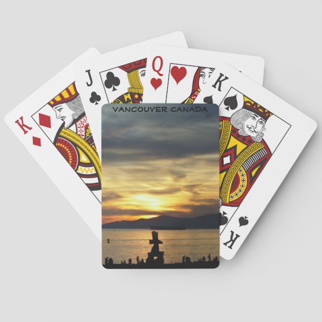 Cartes de jeu Vancouver Cartes de coucher de solei (dos)