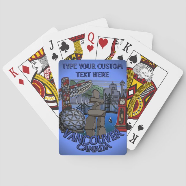 Cartes de jeu Vancouver Cartes de repère Vancouver (dos)