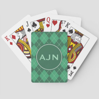 Cartes de Jeu Vertes Monogrammes