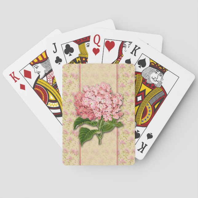 Cartes de jeu vintage Hydrangeas (dos)