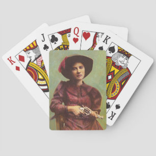 Cartes de jeu vintages de cow-girl