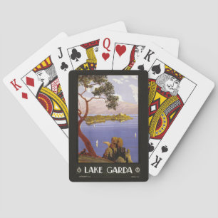 Cartes de jeu vintages de l'Italie de policier de