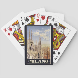 Cartes de jeu vintages de Milan Milan Italie
