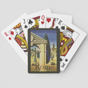 Cartes de jeu vintages de Rome Italie