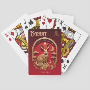 Cartes de Jeu Zodiac Chinoises - Signe du RABBBIT