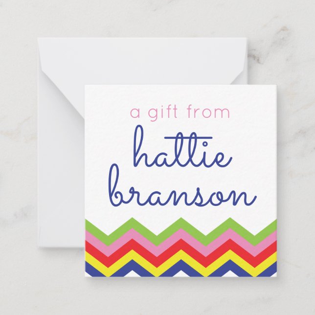 Cartes de jointure de cadeau de Chevron de couleur (Devant)