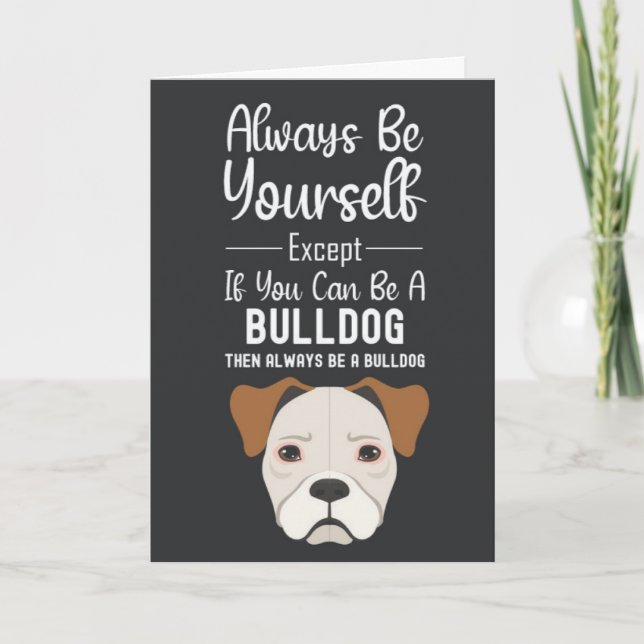 Cartes de joli bouledogue Chiens Animaux de compag (Devant)