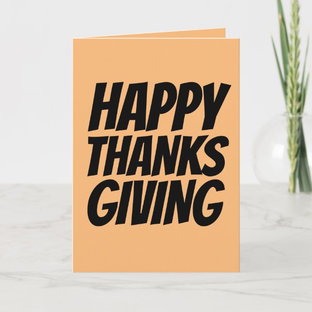 CARTES DE JOUR DE THANKSGIVING, SOYEZ BÉNIS (Devant)