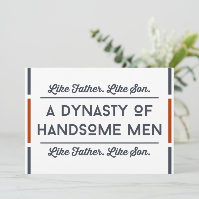 Cartes de jour des pères amusantes du Fils (Debout devant)