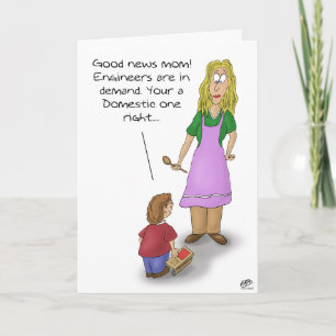Cartes de jour pour mères amusantes : Ingénieur do