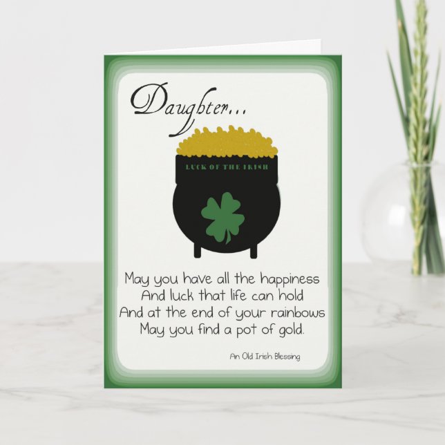 Cartes de jour St. Patrick pour fille (Devant)
