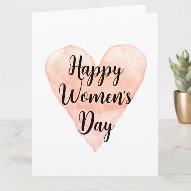 Cartes de Journée internationale des femmes avec c (Petite plante)