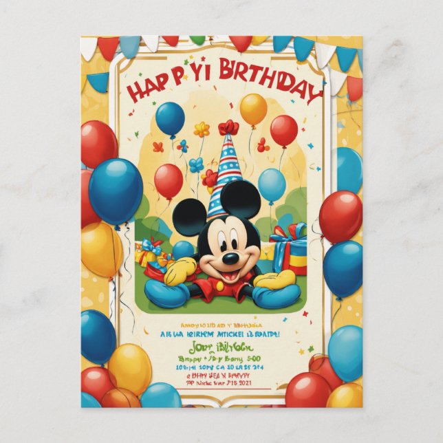 Cartes de joyeux anniversaire pour bébé (Devant)