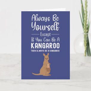Cartes de kangourou mignon humour d'animal drôle f