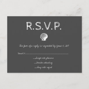 Cartes de la coquille RSVP de mariage de
