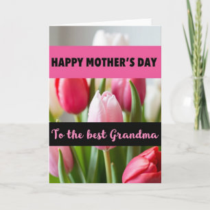 Cartes de la fête des mères Tulipes roses Amour