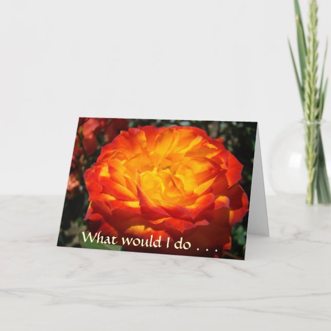 Cartes de la journée de l'assistante Fleur de rose (Devant)