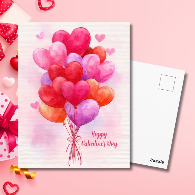 Cartes de la Saint-Valentin Ballons en forme de cœ (Créateur téléchargé)