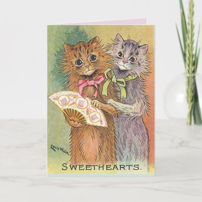 CARTES DE LA SAINT-VALENTIN CHAT DE LOUIS WAIN (Devant)