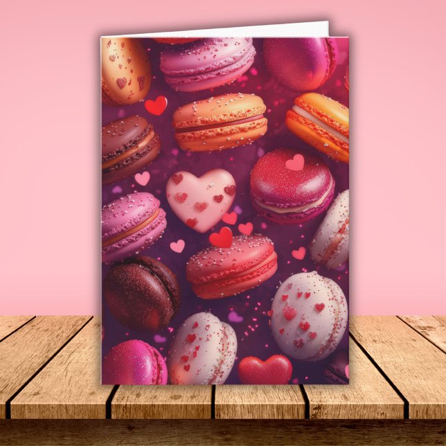 Cartes de la Saint-Valentin Design coeurs Macarons (Créateur téléchargé)