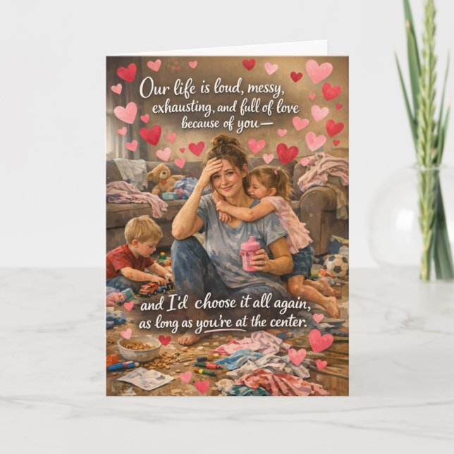 Cartes de la Saint-Valentin drôles pour les mamans (Devant)