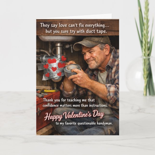 Cartes de la Saint-Valentin drôles pour les papas (Devant)