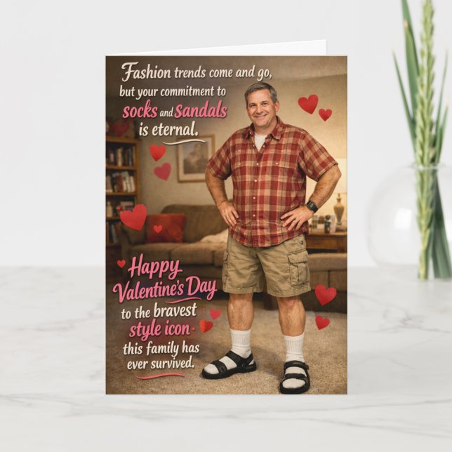 Cartes de la Saint-Valentin drôles pour papas (Devant)