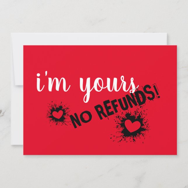 Cartes de la Saint-Valentin Je suis à vous, pas de (Devant)