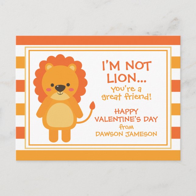 Cartes de la Saint-Valentin personnalisées Lion Ra (Devant)