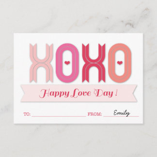 Cartes de la Saint-Valentin pour enfants de la cla