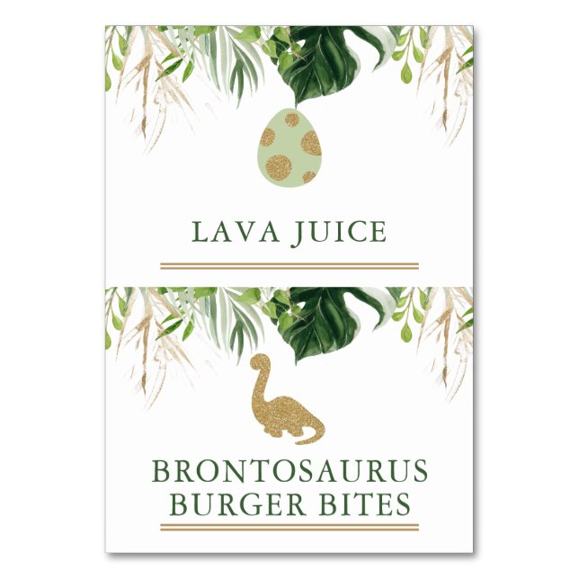 Cartes de la tente de la fête Dinosaur (Par défaut)