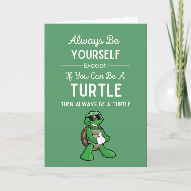 Cartes de la Tortue Mignonne Humour Amusant Amateu (Devant)