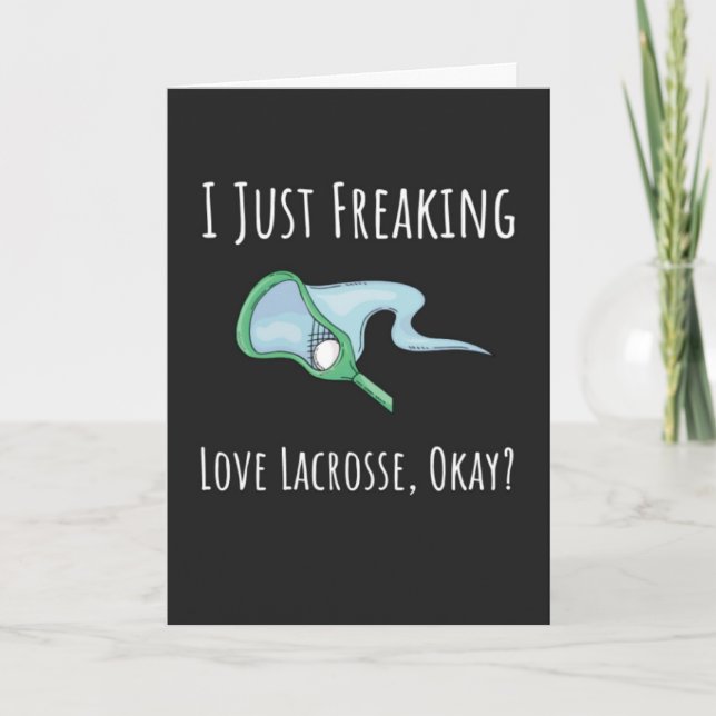 Cartes de Lacrosse Drôles Balle Bâton Sport Lax Jo (Devant)