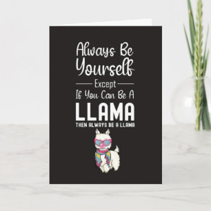 Cartes de Lama Mignonnes Humour Drôle Animal Alpag