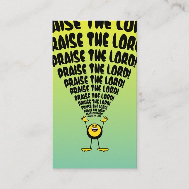 Cartes de l'Écriture avec Émoji Louant le Seigneur (Devant)