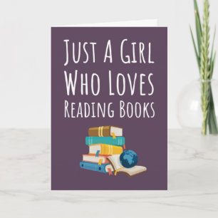 Cartes de lectrice de livre rose mignon pour bébés