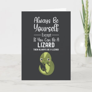 Cartes de lézard mignon drôle animal reptile humor