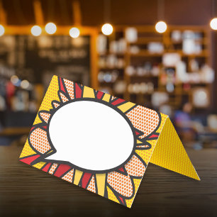 Cartes de lieu de bande dessinée à bulle de discou