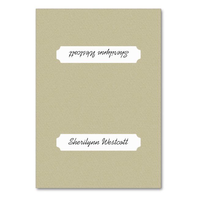 Cartes de lieu et Modèle de nom simples Burlap Ten (Par défaut)