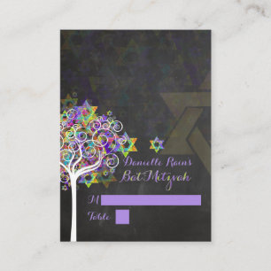 Cartes de lieu mitzvah de PixDezines/arbre de vie