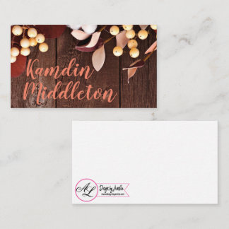 Cartes de lieu personnalisées Branche de coton sur