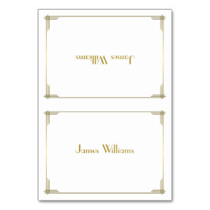 Cartes de lieu personnalisées Great Gatsby Gold Ar